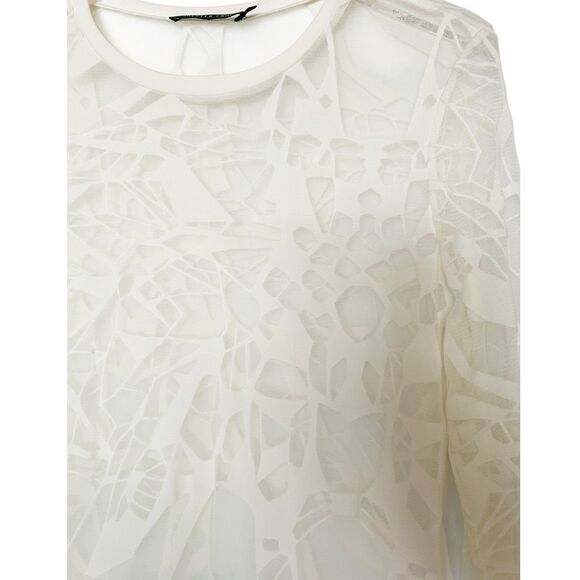 Joeffer Coac Abstract Mesh Top LS Cream Small - Picture 2 of 5